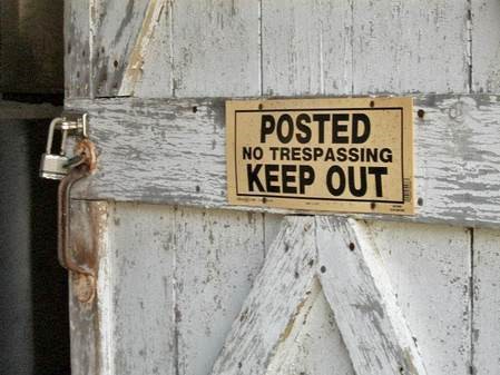 no trespassing